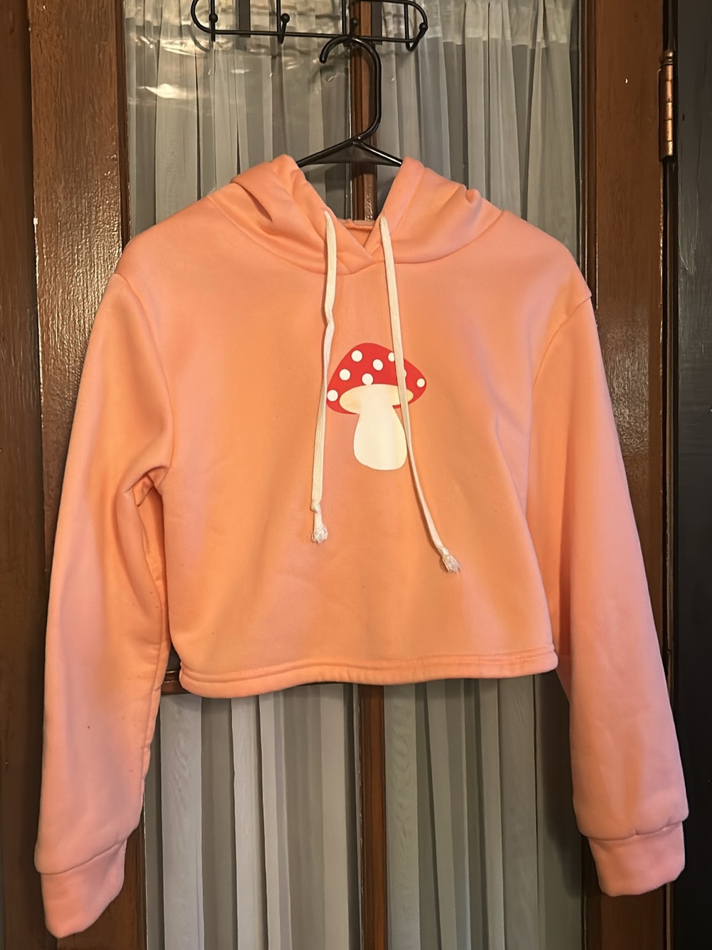 Mushrooms cropped hoodie